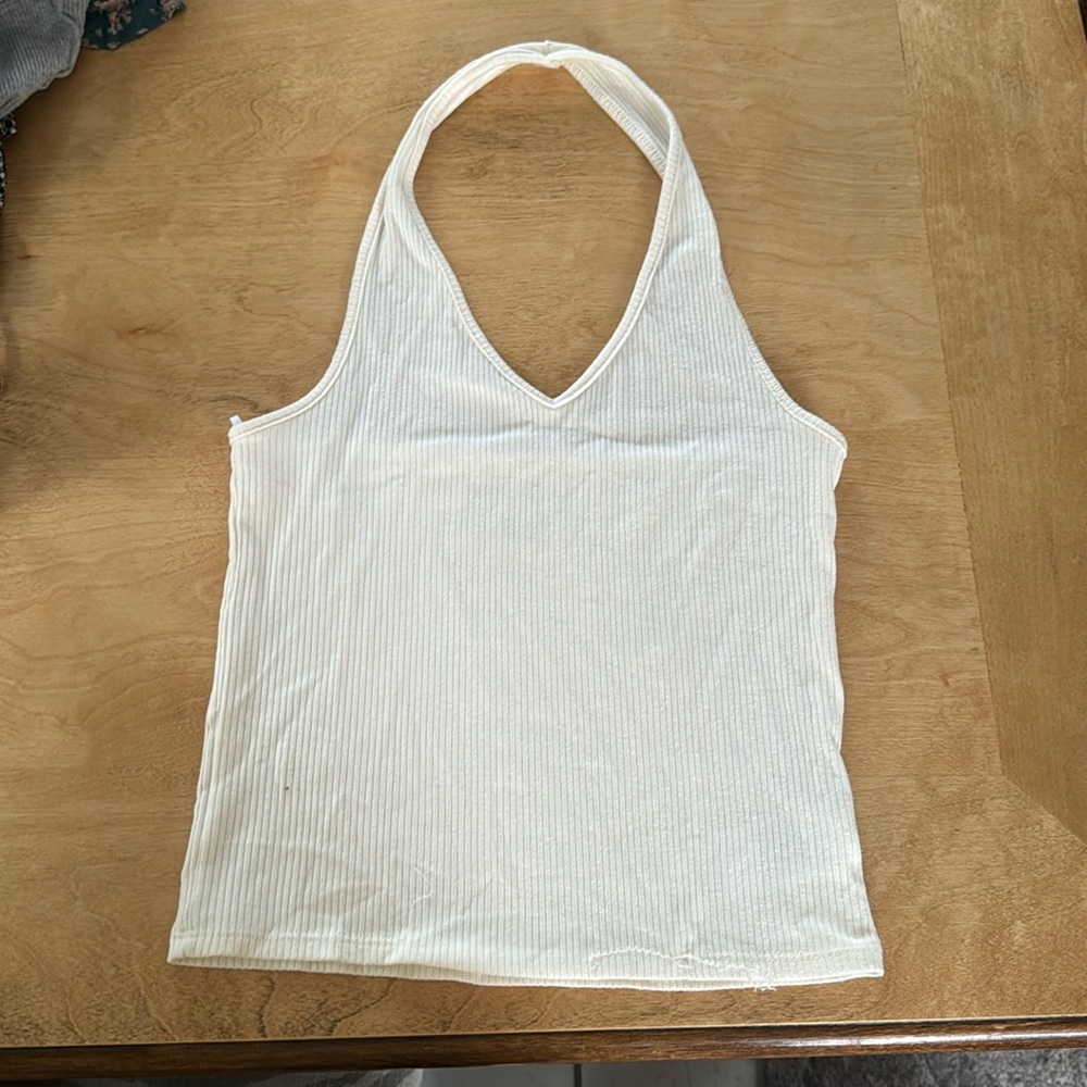 Cream American eagle halter top
